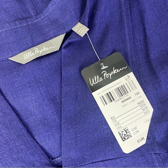 Ulla Popken Idigo Linen Blend Dress Size 20/22 - Picture 8 of 12